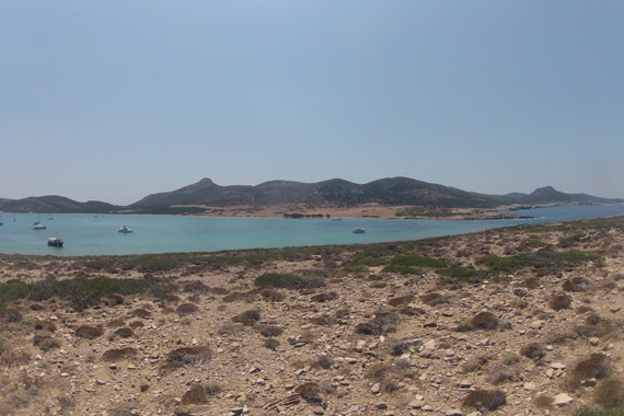 Foto panoramica dell'isola di Despotiko